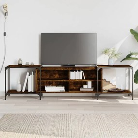 füstös tölgy színű szerelt fa TV szekrény 203 x 37 x 50 cm