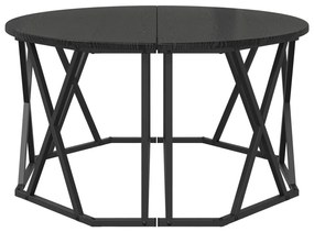 Fekete Oak Kávézóasztal 80x80x42 cm Mérnöki Fa