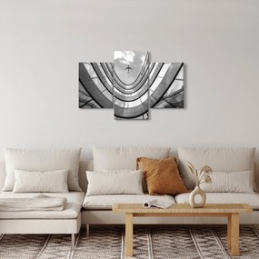 Kép - Repülőgép az épület felett (90x60 cm)