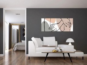 Kép - Női test vonal művészet N⁰2 (120x50 cm)