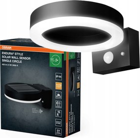 Kerti fali lámpa Led Szürkületi mozgásérzékelő 6W 3000K IP44 Endura