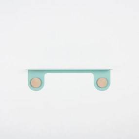 Hook zöld fali polc 2 akasztóval, hosszúság 50 cm - Gazzda