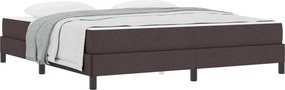 vidaXL Boxrugós ágy matracmal Sötét Barna 180 x 200 cm szövet