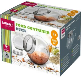 Lamart LT6048 Buck 2 db-os tárolókészlet, 1500 ml, 1,5 l