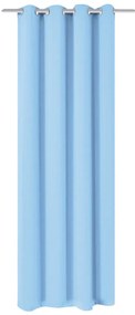 türkizkék sötétítőfüggöny fém fűzőlyukakkal 270 x 245 cm