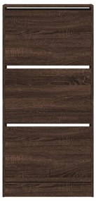 barna tölgyszínű szerelt fa cipőszekrény 60x 21 x 125,5 cm