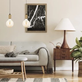 Csillár zsinóron MIROS 2xE27/60W/230V fekete/arany