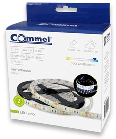 Commel LED szalag 5050 SMD (60 led fény/méter) hideg fényű 6500K 3 m