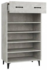 vidaXL betonszürke szerelt fa cipőszekrény 60 x 35 x 105 cm