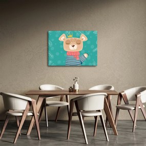 Kép - Integető mackó (70x50 cm)