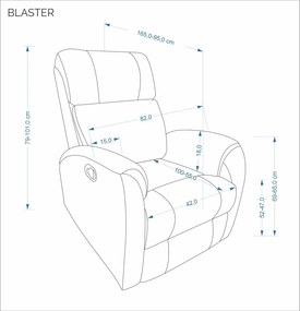 Blaster dönthető fotel bézs