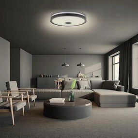 LED RGB 72W mennyezeti lámpa, távirányító, Bluetooth, dallamok, hangerő és fényerőszabályozás, Android és iOS, 50 cm