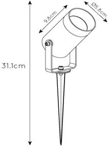 Lucide 09832/01/30 - Kültéri TAYLOR spotlámpa 1xGU10/50W/230V IP65