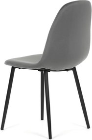CT-V2971 GREY4 szürke bársony étkezőszék