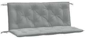 2 db melange világosszürke szövet kerti padpárna 120 x 50 x 7cm