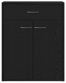 Fekete tölgy oldalszekrény 60x30x75 cm MDF-ből