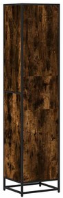 füstös tölgy színű szerelt fa könyvszekrény 40x35x170,5 cm