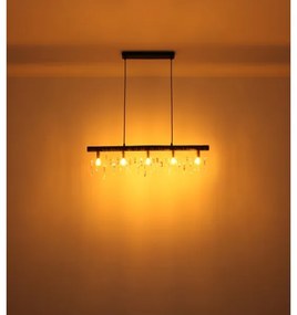 Globo 15532-5HB - KIRA függőlámpa kábellel 5xE14/40W/230V fekete