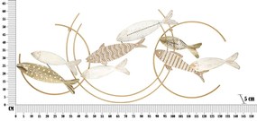 Fali dekoráció halas mozdulat 142,9x5x61,6cm