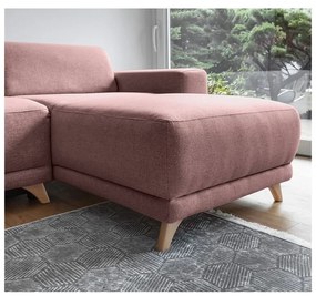 Rózsaszín kinyitható-tárolóhelyes sarokkanapé Classy Sophie – Miuform