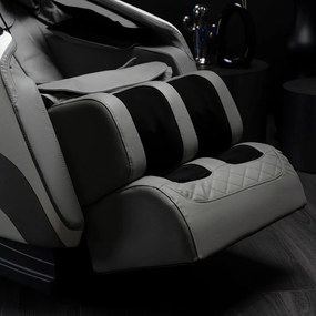 Masszázsfotel Szürke Eco-bőr Kárpittal. Angol Vezérlés - Menü. VX MAX