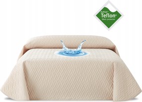 Ágytakaró vízálló teflon 200 x 270 cm bézs steppelt ágytakaró