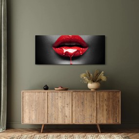 A női ajkak képe (120x50 cm)