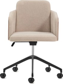 Barna kárpitozott irodai szék Madai – Kave Home