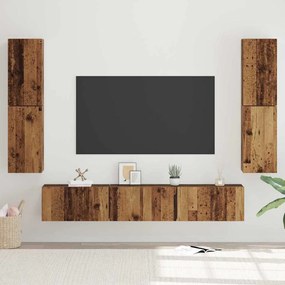 TV szekrény garnitúra 7 pcs Régi fa 60 x 30 x 30 cm Faanyag