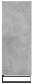 betonszürke szerelt fa tálalószekrény 34,5 x 32,5 x 90 cm