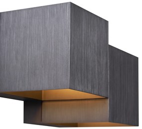 Modern fali lámpa, antracit, 2 fényforrás - Transfer Double