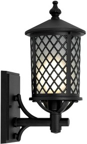 Kaja Chicago kültéri fali lámpa 1x60 W fekete K-8215