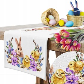 Futópad Abrosz Karácsonyi Sima 40X200 CM Húsvéti Asztalra Nyuszi Minta 215