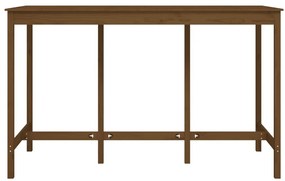 Mézbarna tömör fenyőfa bárasztal 180 x 80 x 110 cm