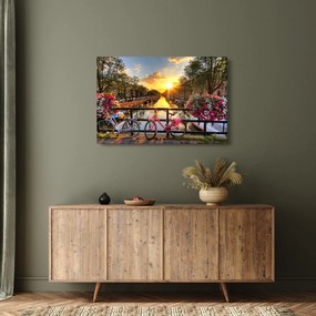 Kép - Napkelte Amszterdamban (90x60 cm)