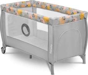 Lionelo - Utazóágy STEFI PLUS rózsaszín-sárga