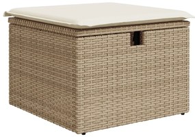 vidaXL 6 darabos Kerti Kanapé Szett Párnákkal Bézs Polyrattan