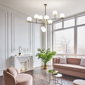 Ideal Lux - Csillár rúdon GOURMET 9xE14/28W/230V átm. 131,5 cm arany