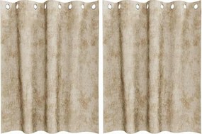 vidaXL Bársonyfüggönyök függönyökkel 2 pcs Krém 140 x 140 cm Bársony