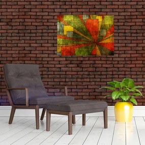 A geometriai absztrakció képe (üvegen) (70x50 cm)