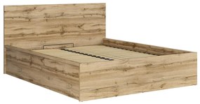 Franciaágy 160 cm Tetrix 11 (wotan tölgy) (ágyráccsal) (tárolóhellyel). 1098493