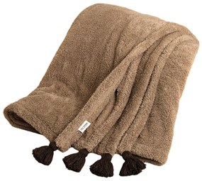 Barna mikroplüss ágytakaró 160x200 cm Puffy – Mijolnir