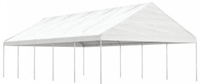 Fehér polietilén pavilon tetővel 11,15 x 5,88 x 3,75 m