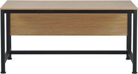 Íróasztal, tölgy/fekete, 120x80 cm, KILIS NEW