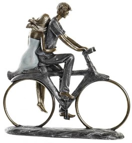 Szerelmes szobor Biciklis Pár
