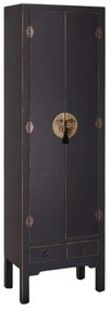 Fekete ruhásszekrény 55x185 cm Oriente – Ixia