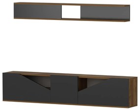 TV szekrény Taç - Walnut, Black
