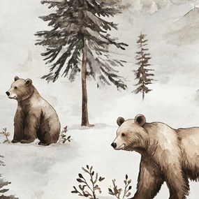 Fotótapéta - Erdő medvékkel (147x102 cm)