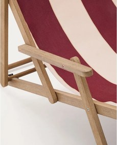 Piros tömörfa kerti napozóágy Vilara – Kave Home