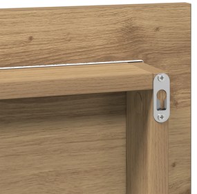 Fürdőszoba tükör szekrény LED világítással Mestergerenda tölgy 80x37 cm
